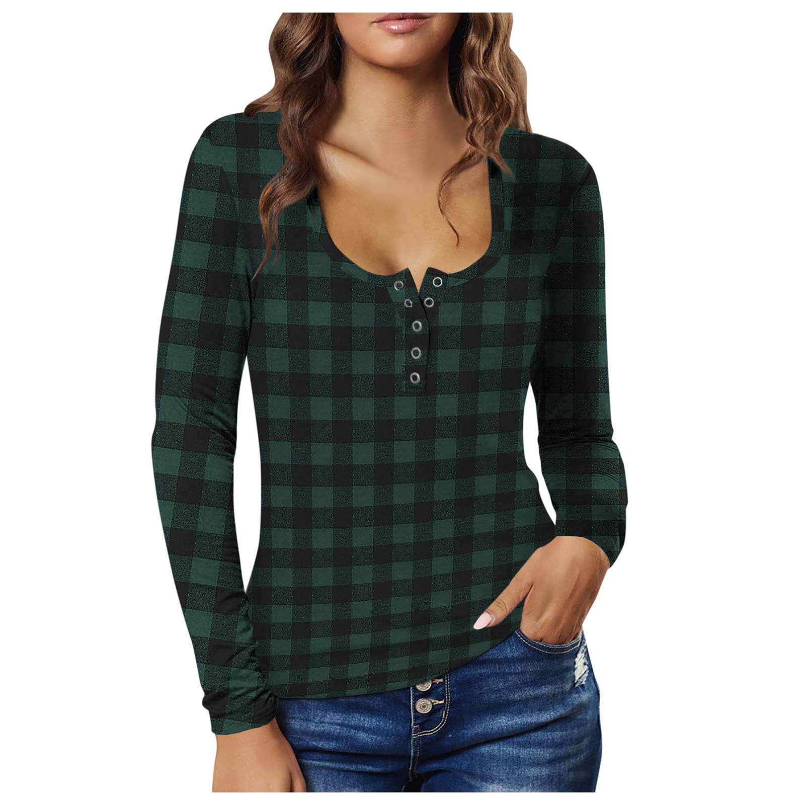 Women's Long Sleeve Casual T-Shirt - Solid Color Loose Fit Round Neck Tunic Top for Everyday Wear | Office, Outing & Layering Essential