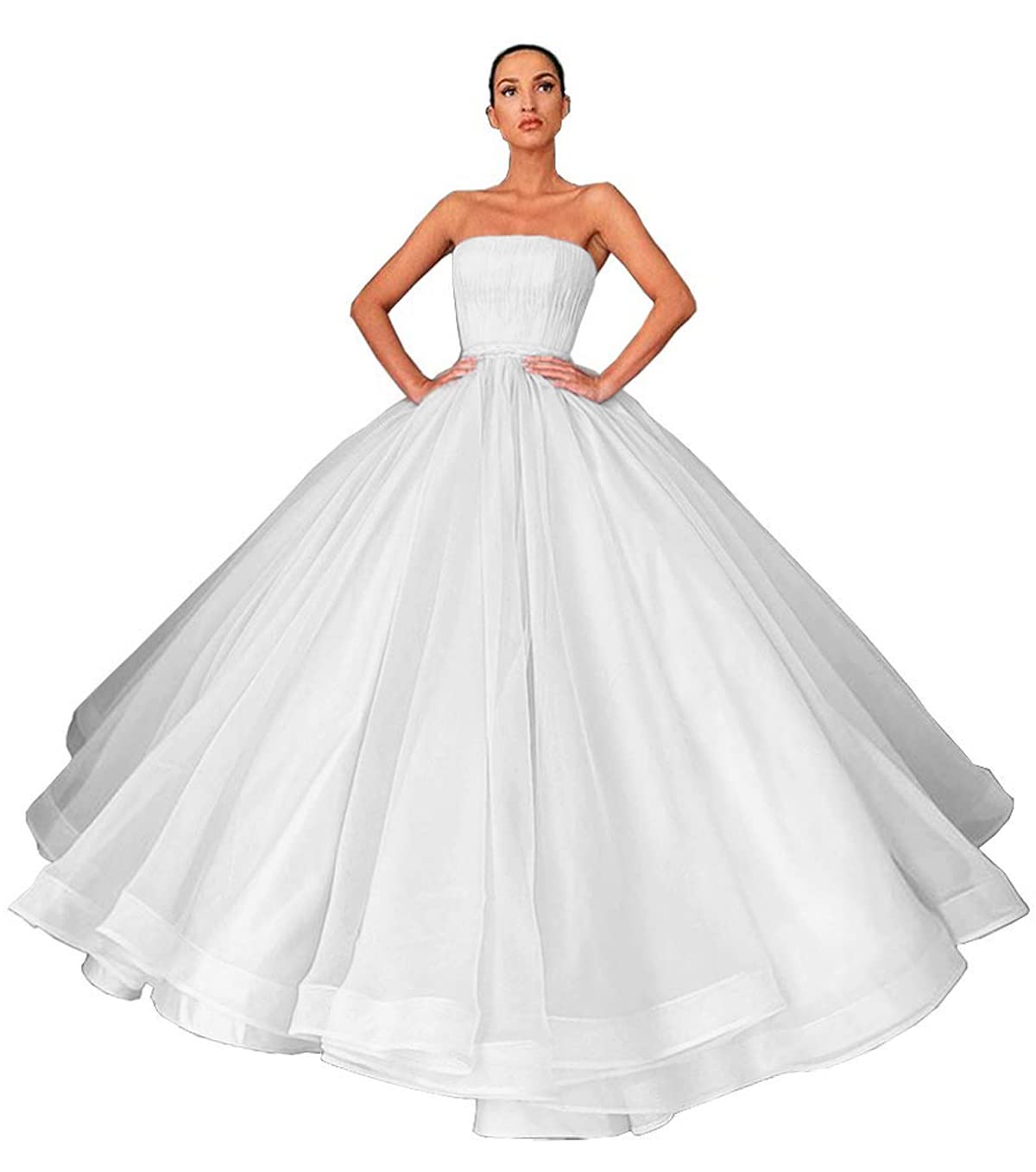 Xuzzy Women's Strapless Puffy Prom Dress Ball Gown - Elegant Tulle Quinceanera Dresses for Homecoming, Wedding & Special Occasions