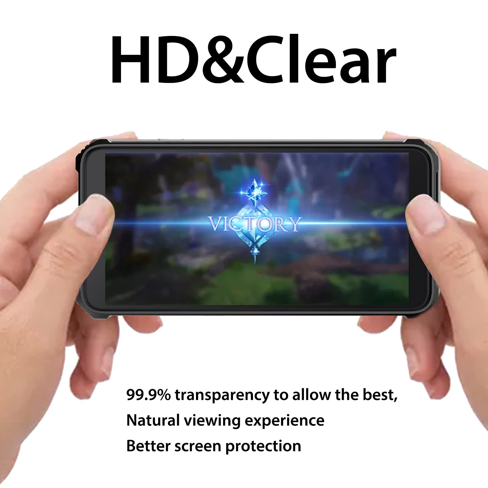 Ailiber 2-Pack Tempered Glass Screen Protector for Cricket Ovation/AT&T Radiant Max (U705AC/U705AA) - 6.5 Inch HD Clear Anti-Scratch Case Friendly Screen Film - Perfect for Everyday Protection & Gaming