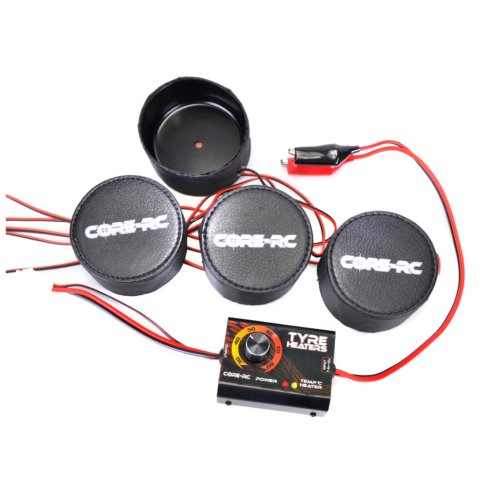 1/10 Scale Touring Car Tire Warmer Set - Pre-Warm Tires for Optimal Grip & Performance on Race Day