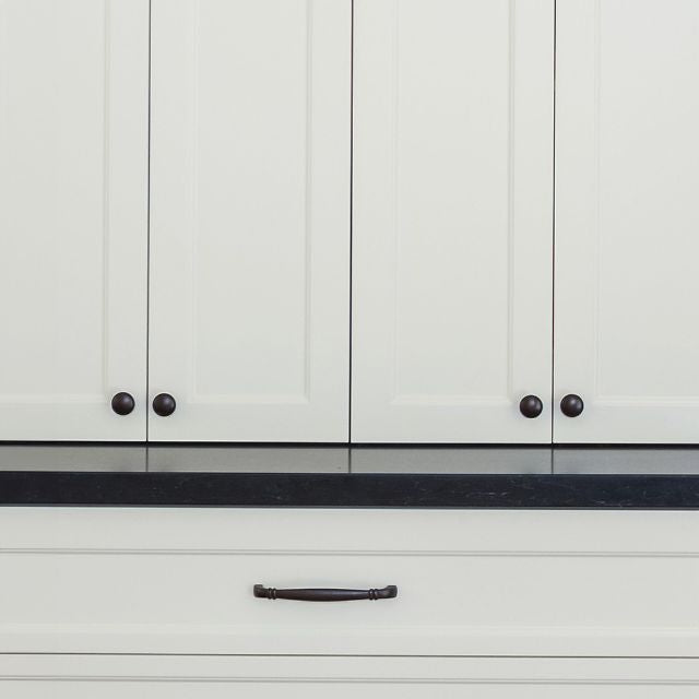 Castella Century 30mm Round Cabinet Knob - Matte Black Finish for Kitchen Cabinets, Dressers & Furniture Hardware