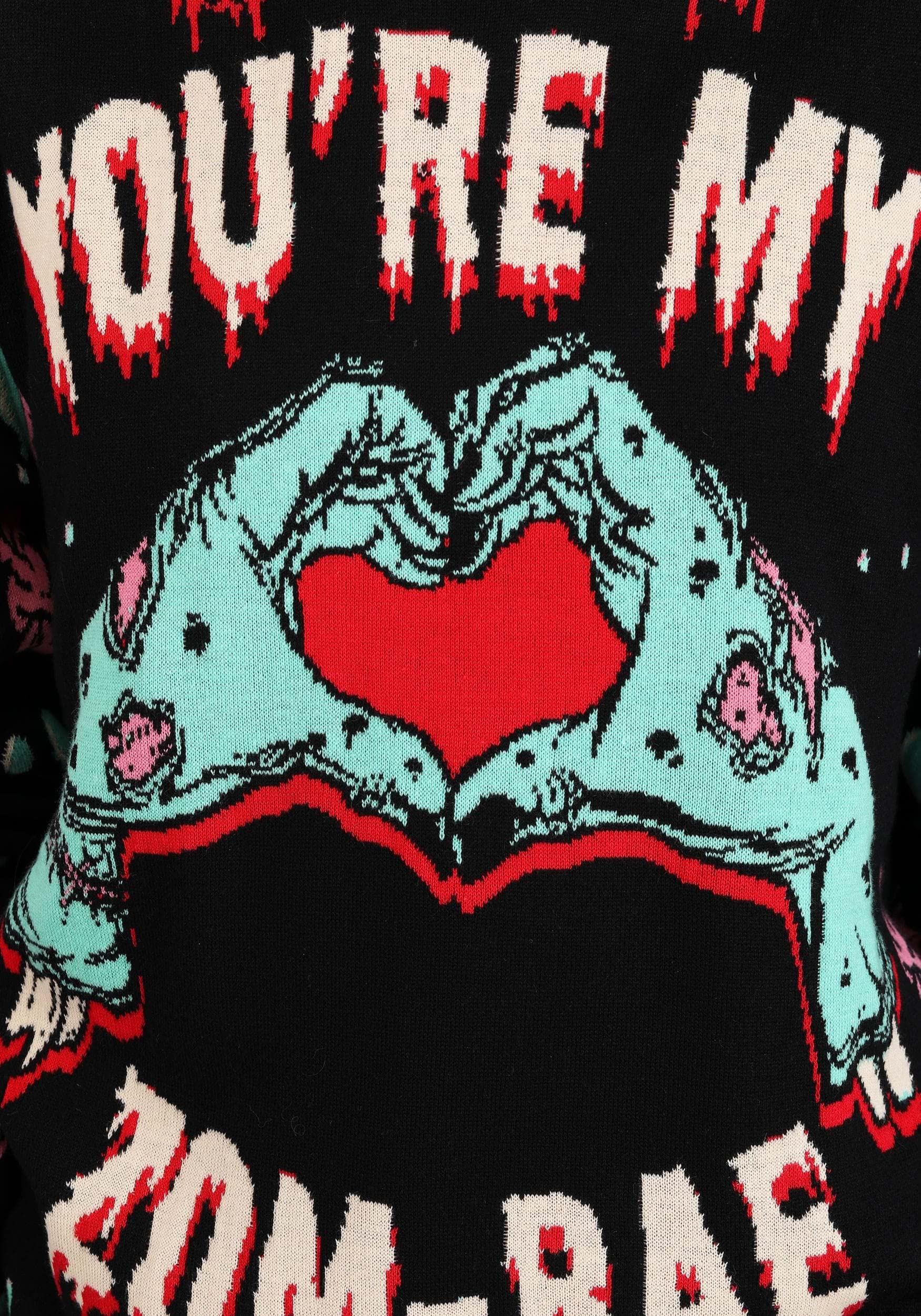 Funny Zombie Valentine's Day Sweater for Couples | 'You're My Zom-Bae' Matching Sweatshirts for Adults | Perfect for Valentine's Gifts, Themed Parties & Date Nights