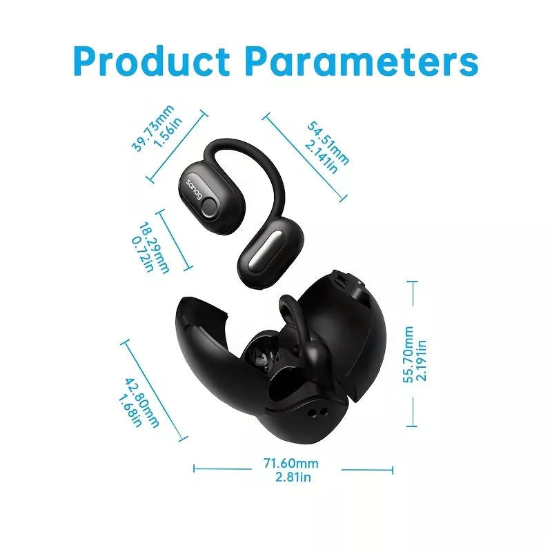 Sanag Z65S Pro Open Ear Bluetooth Headphones Wireless Bone Conduction Headset for Running, Cycling, Workout - Sweatproof, Lightweight, Comfortable for Sports & Outdoor Activities