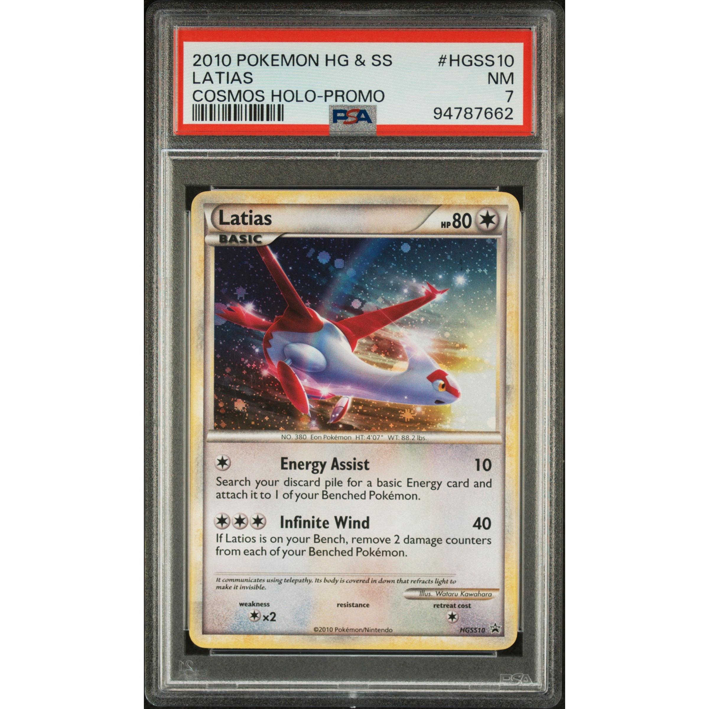 2010 Pokemon HeartGold SoulSilver Latias Promo HGSS10 PSA 7 Graded Card - Rare Collectible for Trading Card Game (TCG) Enthusiasts & Pokemon Fans - Perfect for Display, Investment, and Battling