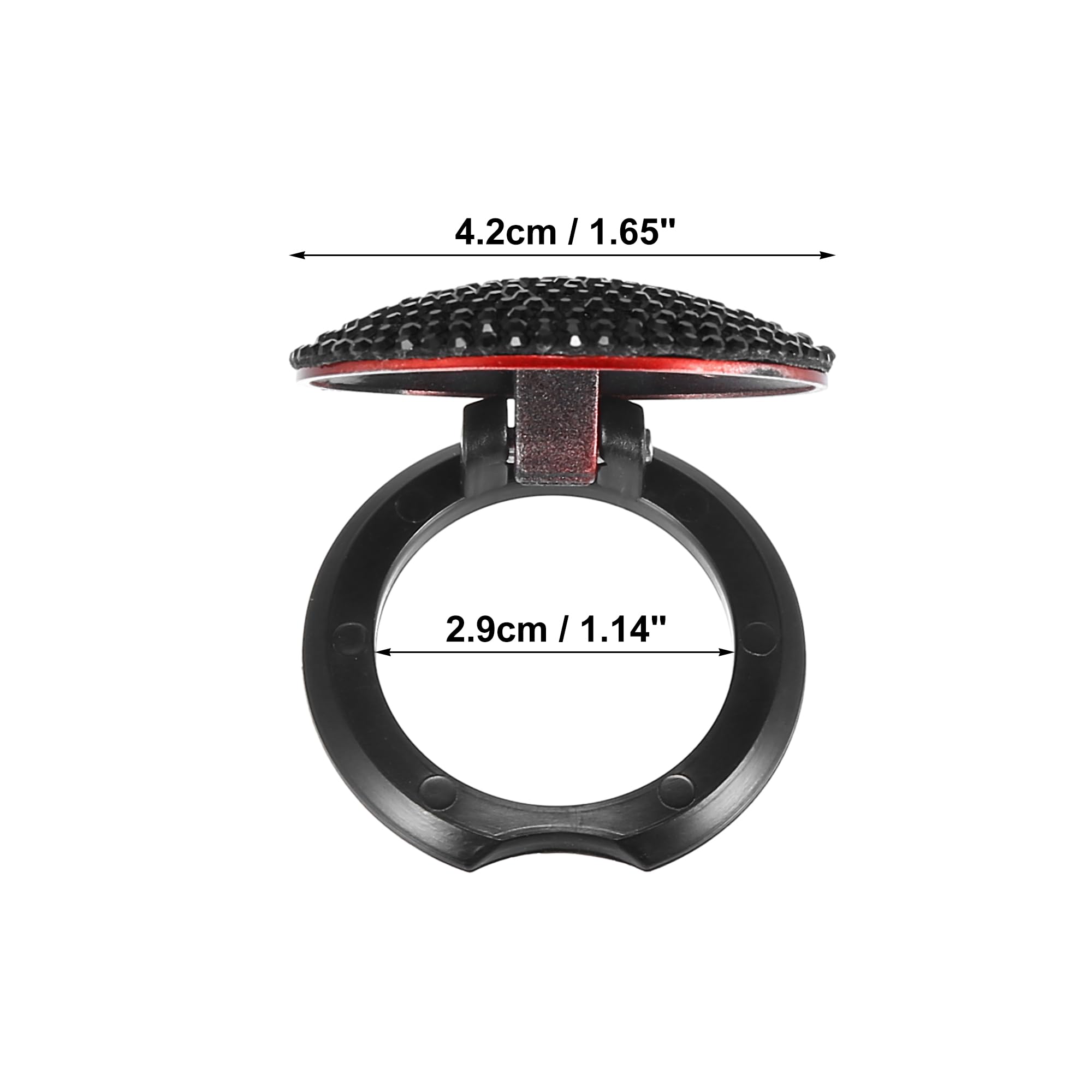 X AUTOHAUX Bling Car Start Stop Engine Button Cover - Black Rhinestone Anti-Scratch Universal Decorative Ring for Ignition Protection | Perfect for Luxury Cars, Gifts & Custom Vehicle Accessories