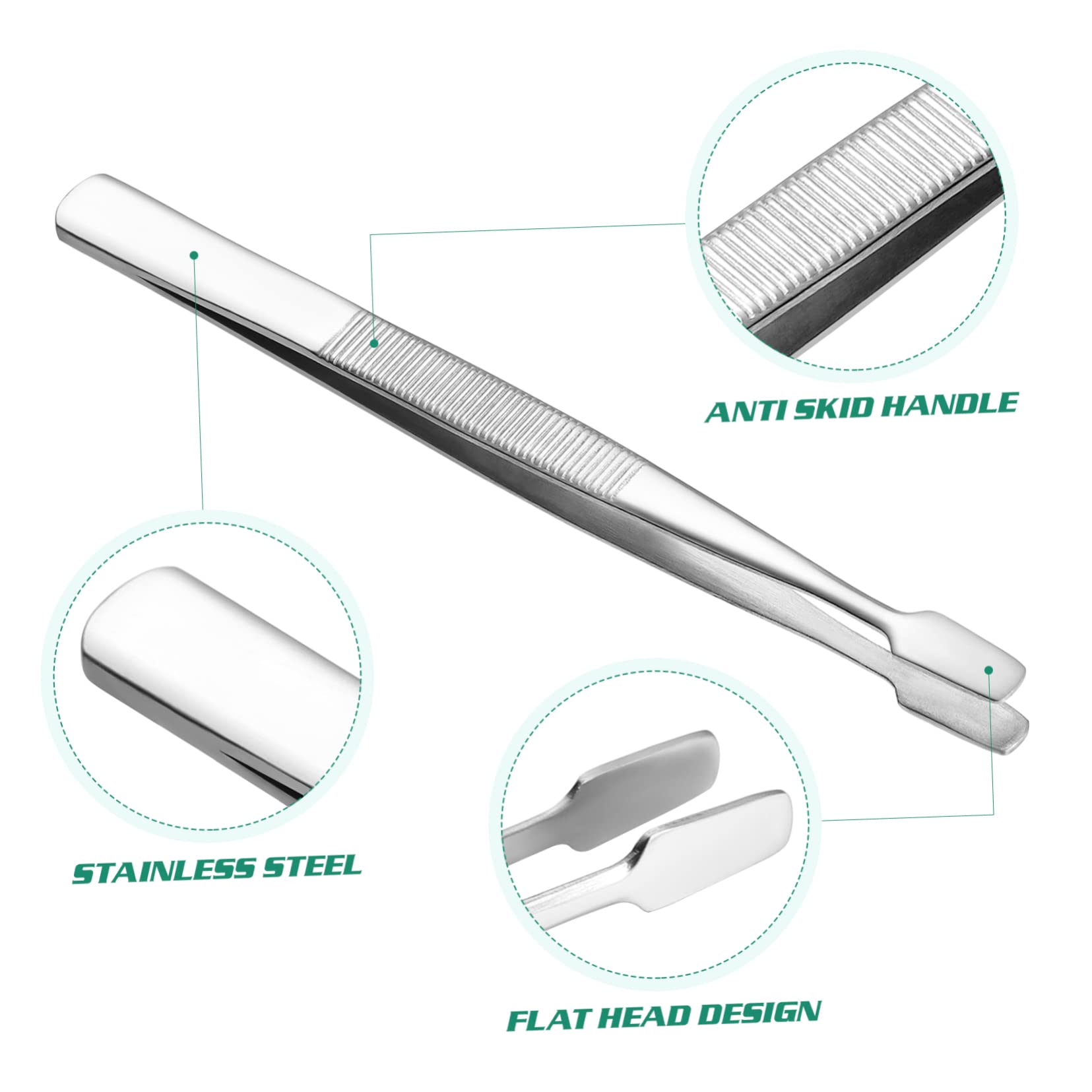 2pcs Metal Stamp Tongs for Philately - Silver Stamp Collector Tools with Non-Slip Grip | Perfect for Organizing, Handling & Preserving Rare Stamps