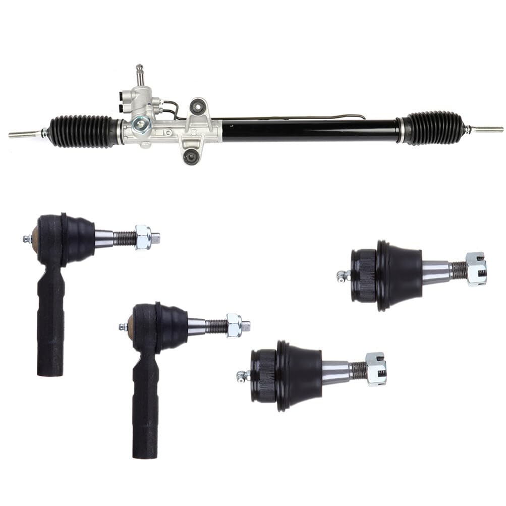 OCPTY Power Steering Rack and Pinion Assembly with 2 Outer Tie Rods & 4 Ball Joints (Upper/Lower) for 2002-2005 Dodge Ram 1500 - Perfect for Smooth Steering & Suspension Repair