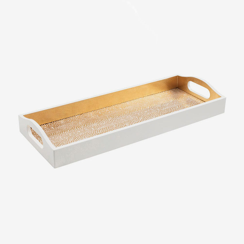 Caspari Pebble Lacquer Bar Tray - Elegant Serving Tray for Cocktails, Drinks & Home Decor | Perfect for Bars, Parties & Entertaining