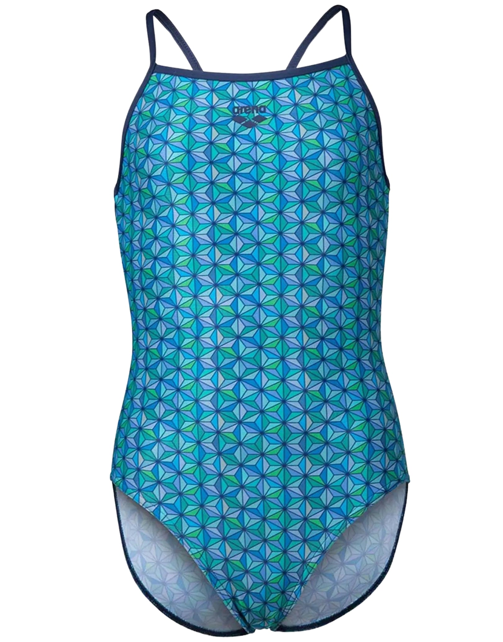 Girls' Starfish Print Lightdrop Back Swimsuit - Navy, Turquoise & Multicolor | Cute Swimwear for Beach, Pool & Summer Vacations