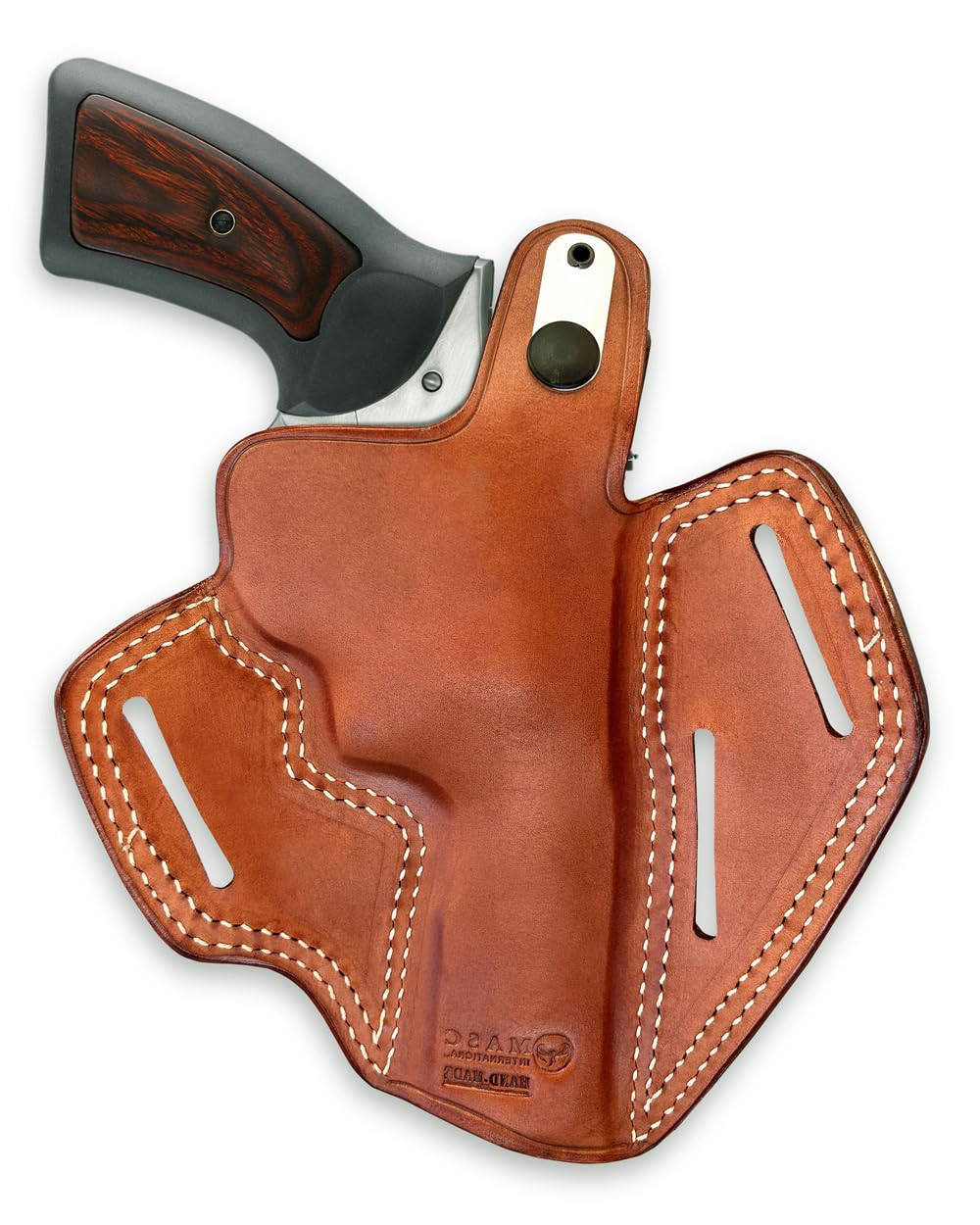 Premium Leather OWB Pancake Holster for Ruger GP-100 357 Magnum (4.20