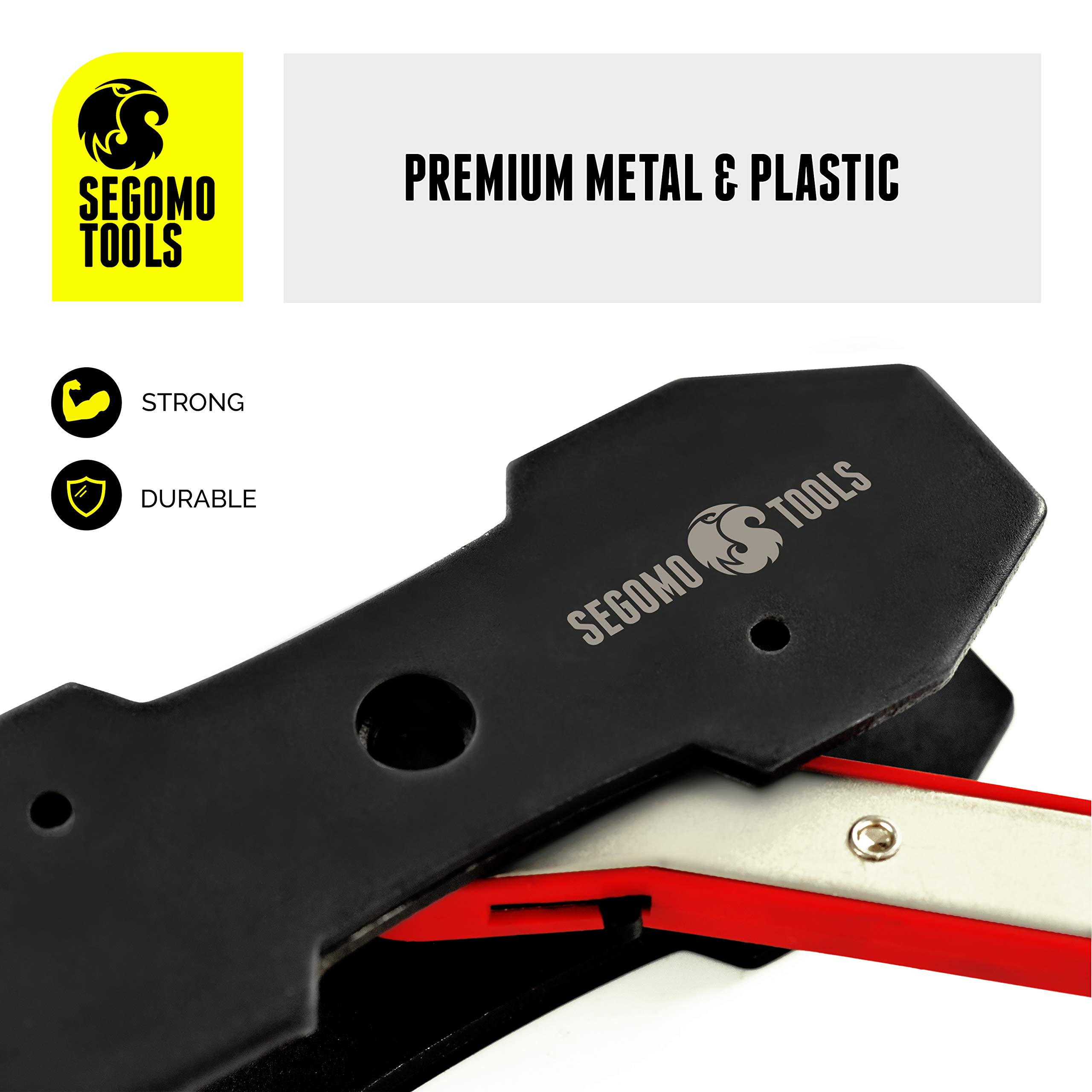 Segomo Tools Premium 360° Ratcheting Brake Caliper Piston Tool - Brake Pad Spreader & Caliper Press Tool for Car, Truck & SUV Brake Repair | Professional Auto Mechanic Tool Kit for DIY & Garage Use