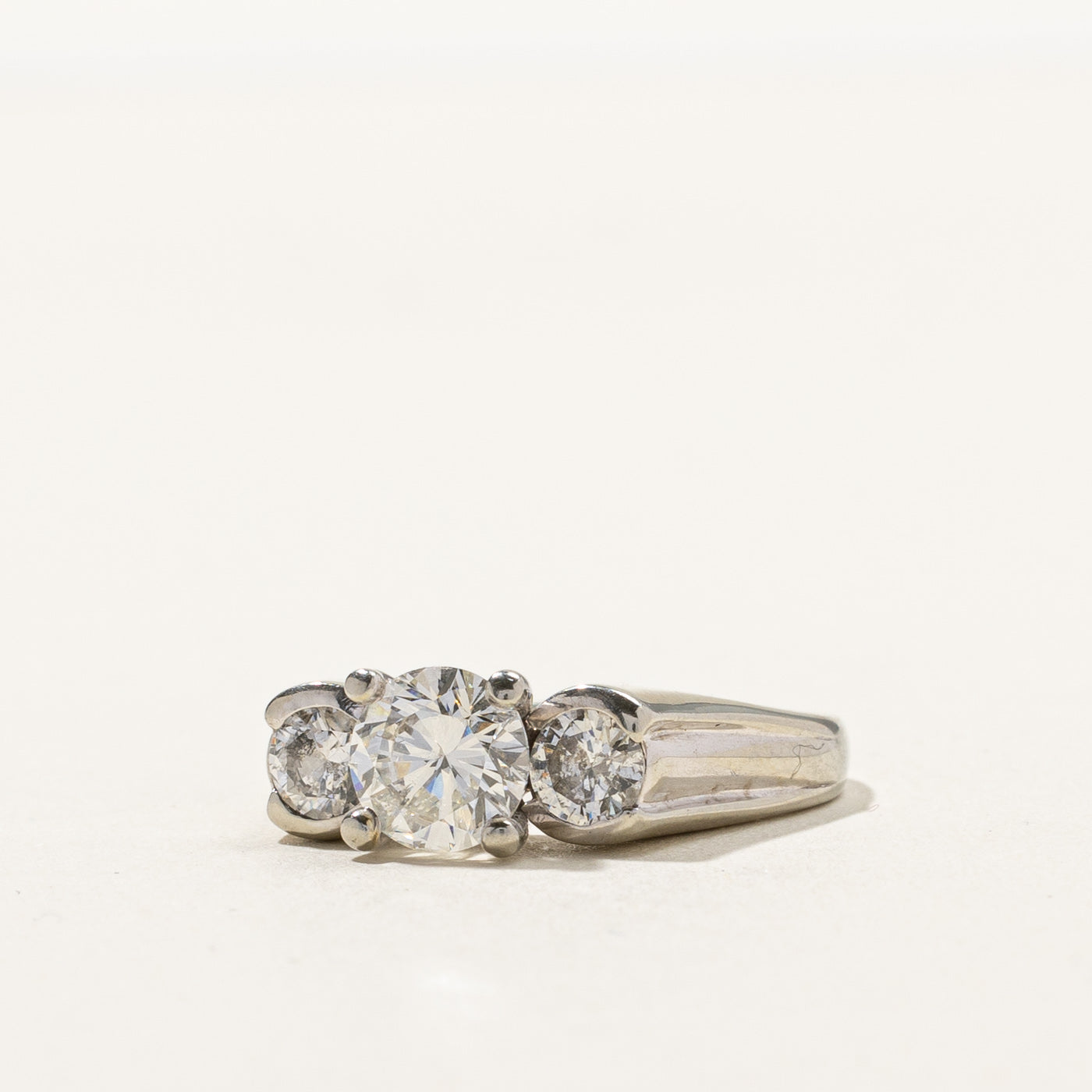 1.46ctw Three Stone Diamond Engagement Ring for Women - Size 6 | Classic Solitaire Wedding Band | Perfect for Proposals, Anniversaries & Romantic Occasions