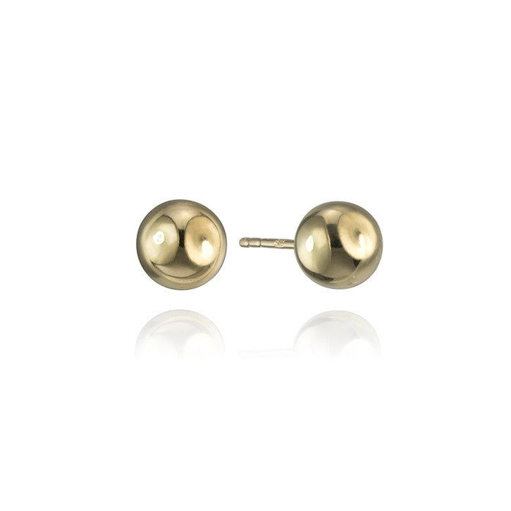 14K Yellow Gold Ball Stud Earrings for Women - Classic Minimalist Jewelry for Everyday Wear, Gift Giving & Special Occasions