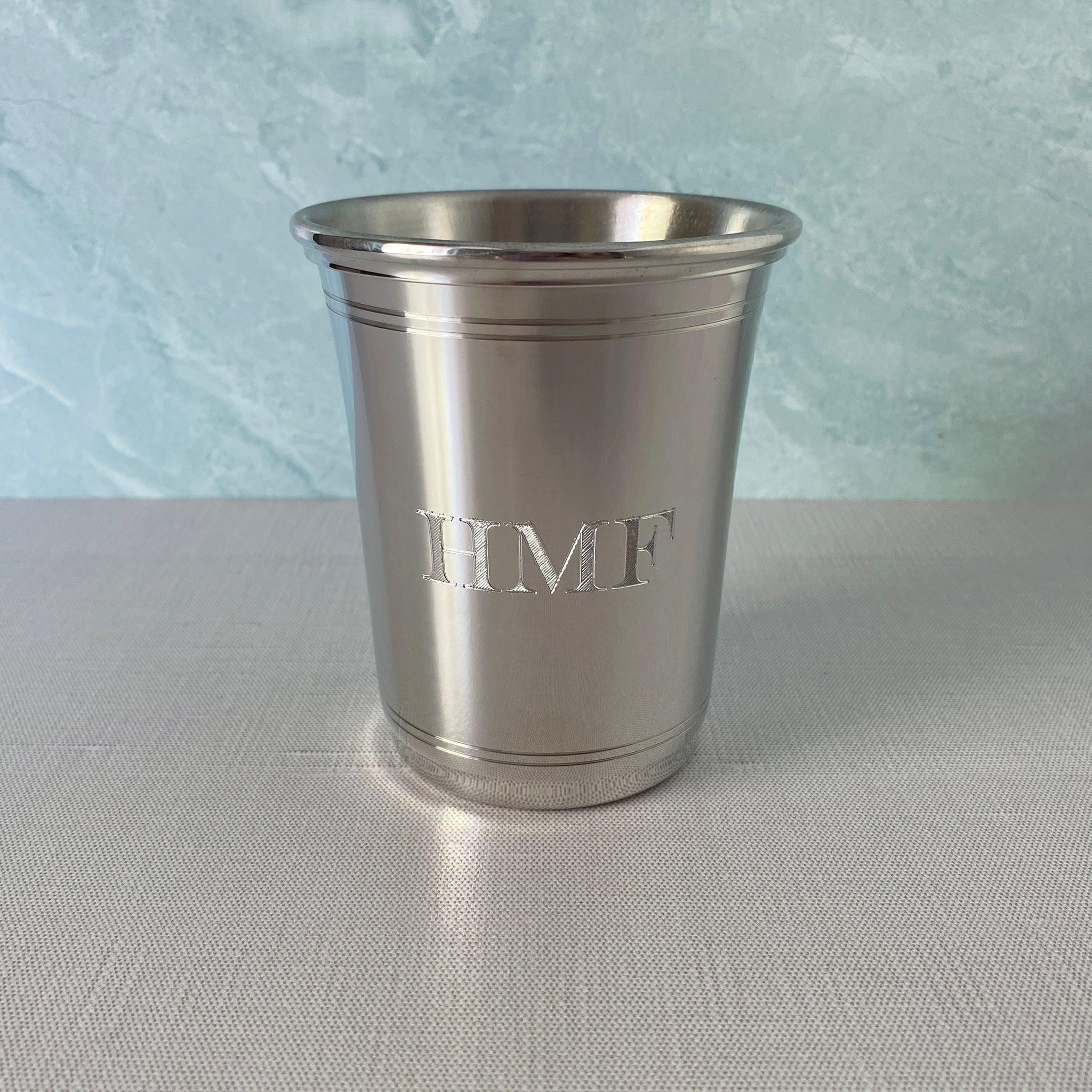 16oz Pewter Carolina Julep Cup - Classic Southern Mint Julep Drinking Vessel for Bourbon Cocktails, Home Bar Decor & Southern Hospitality Gifts