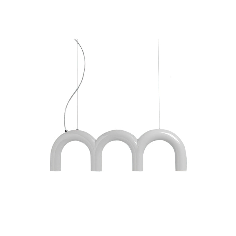 Modern M-Shaped Circle Chandelier - Sleek LED Ceiling Light Fixture for Dining Room, Living Room & Bedroom | Energy Efficient Home Decor Lighting