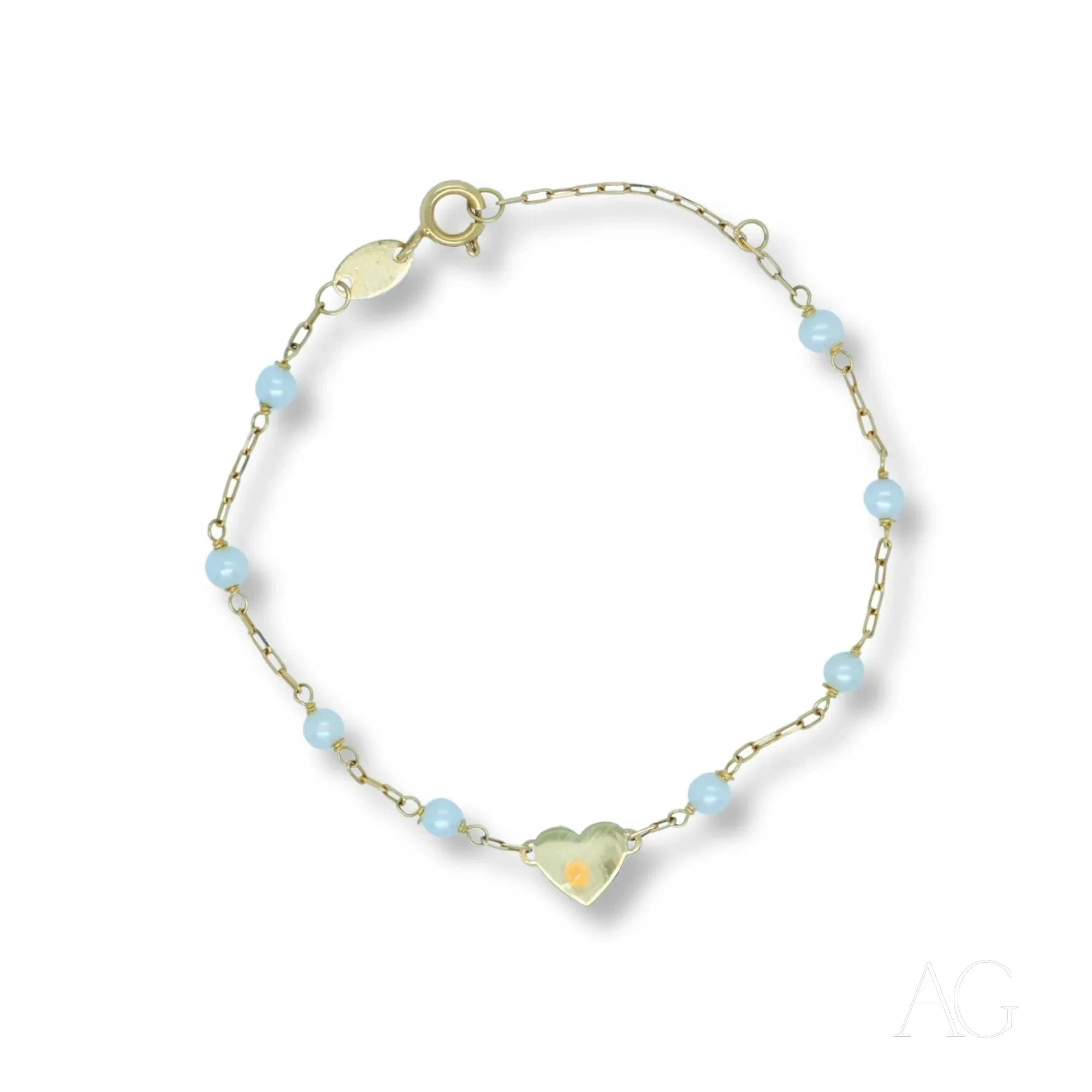 18K Gold Heart Pearl Bracelet for Women - Elegant Jewelry Gift for Valentine's Day, Anniversary & Special Occasions