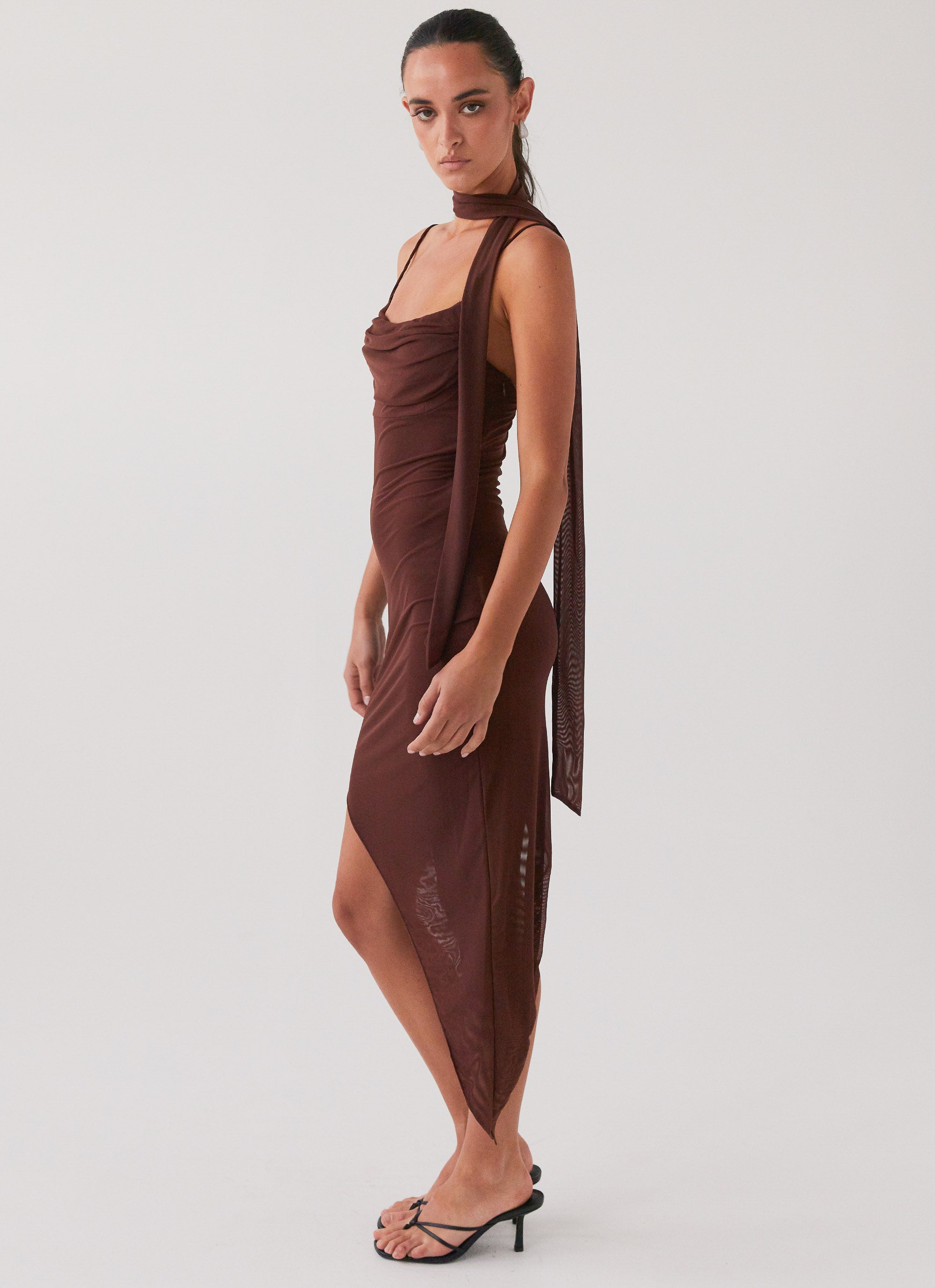 In Your Dreams Midi Dress - Dark Mocha | Flowy Boho Dress for Women | Perfect for Summer Parties & Date Nights