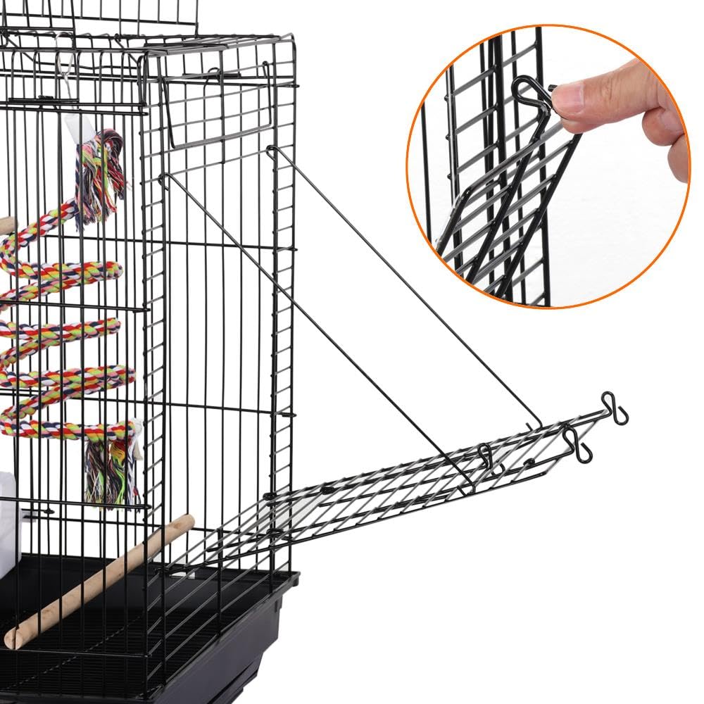 Yaheetech Open Top Travel Bird Cage for Small Birds - Portable & Lightweight for Conures, Sun Parakeets, Green Cheek Conures, Lovebirds, Budgies, Finches & Canaries | Perfect for Road Trips, Vet Visits & Outdoor Adventures