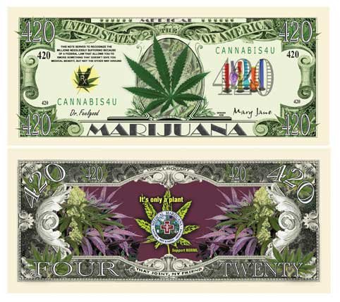Premium AAC Medical Marijuana 420 Bill with Bill Protector - Modern Green Pour-Over Coffee Maker Toy for Collectors & Cannabis Enthusiasts | Perfect for Home Decor, Novelty Gifts & 420 Celebrations