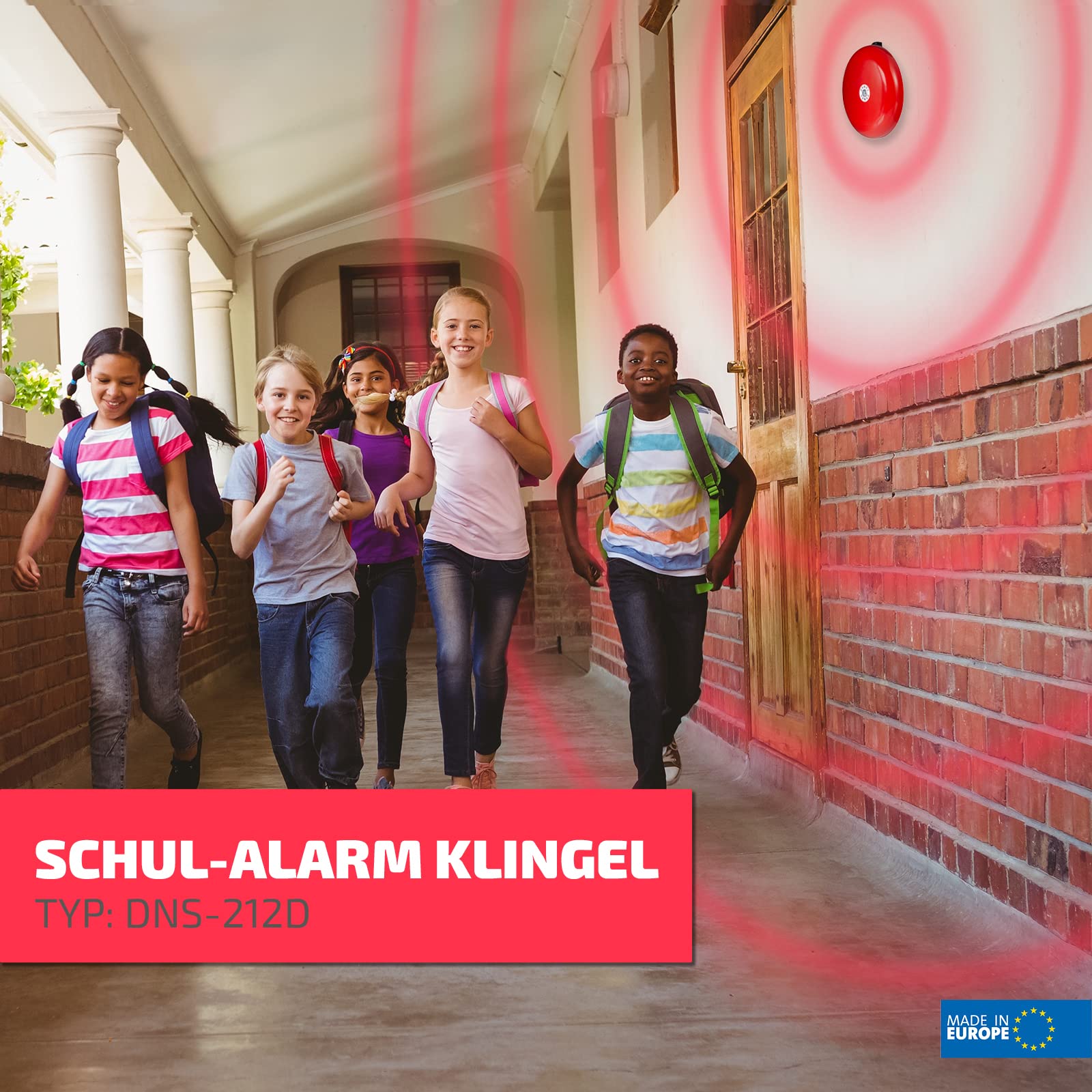 Sundi DNS-212D High Volume School Alarm Bell - Loud Electric Bell for Classrooms, Emergency Alerts & Campus Safety Systems