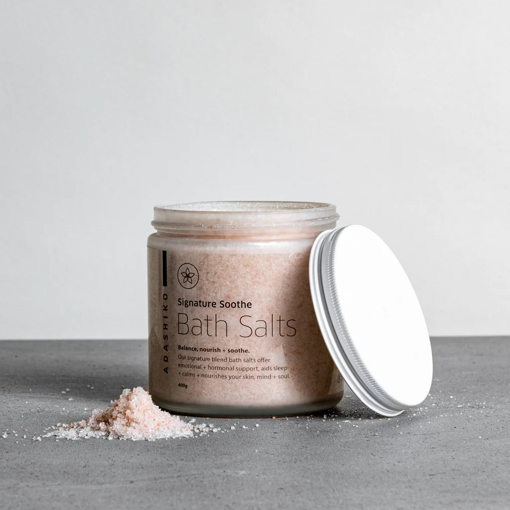 Adashiko Signature Soothe Bath Salts - Relaxing Magnesium & Epsom Salt Blend for Stress Relief & Muscle Recovery - Perfect for Spa Nights, Self-Care Routines & Gift Giving