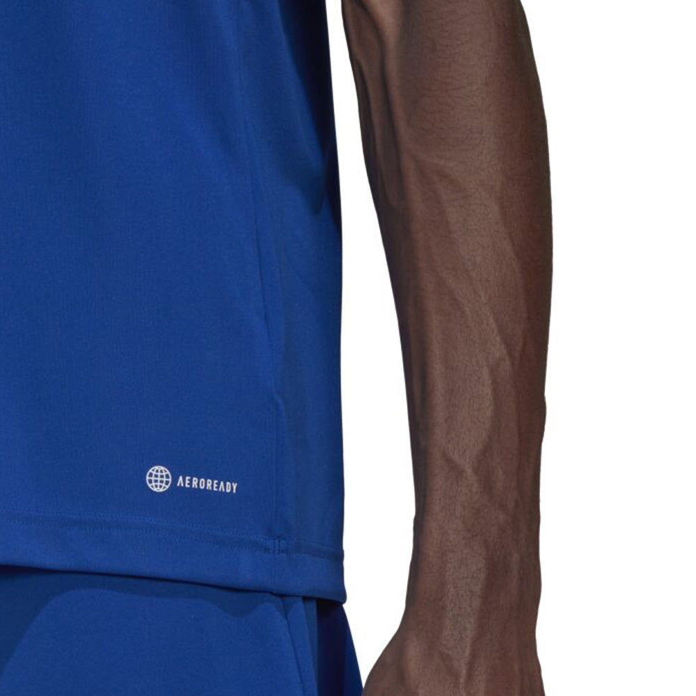 Adidas Entrada 22 Soccer Jersey for Men - Royal Blue & White Performance Shirt for Training & Matches - Perfect for Football, Fan Wear & Sports Events