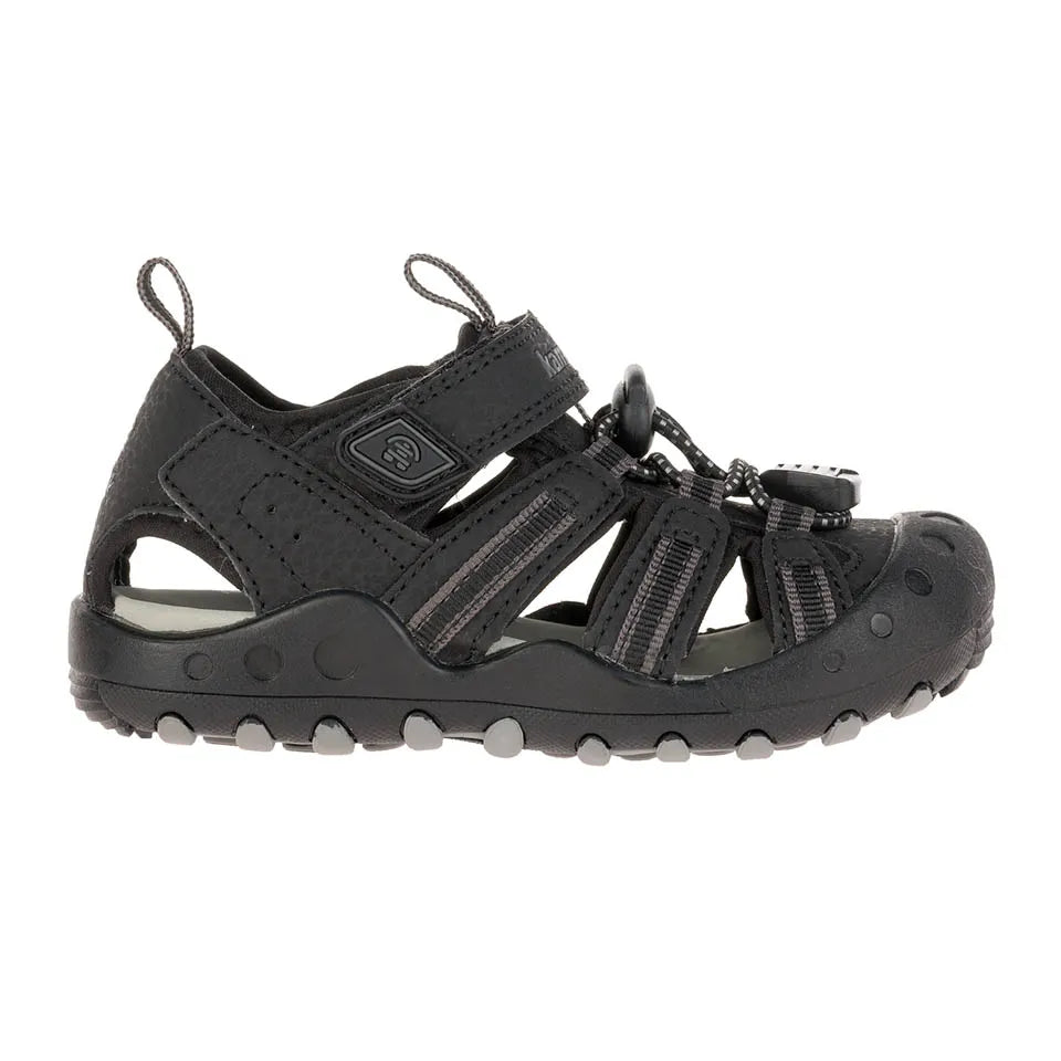 Kamik Black Crab Youth Sandal - Waterproof Kids' Outdoor Sandals for Beach, Pool & Summer Adventures