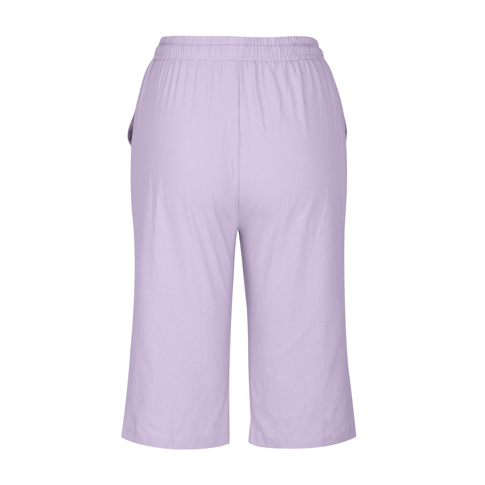 Women's High Waisted Linen Shorts - Summer Beach & Lounge Wear