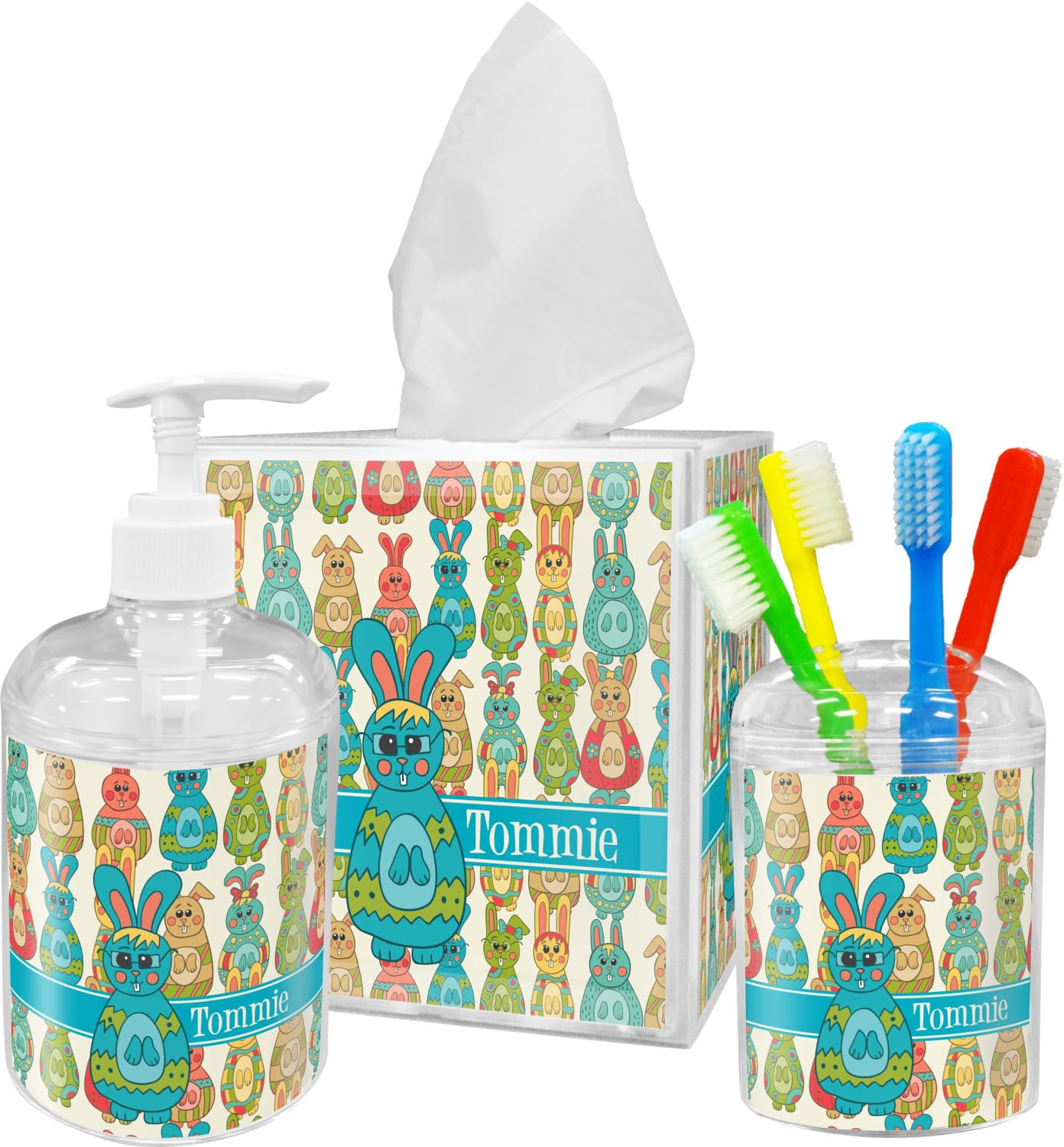 Custom Easter Bunny Tissue Box Cover - Personalized & Fun Home Decor for Easter, Spring, and Holiday Celebrations | Perfect for Living Room, Bedroom, and Party Decorations