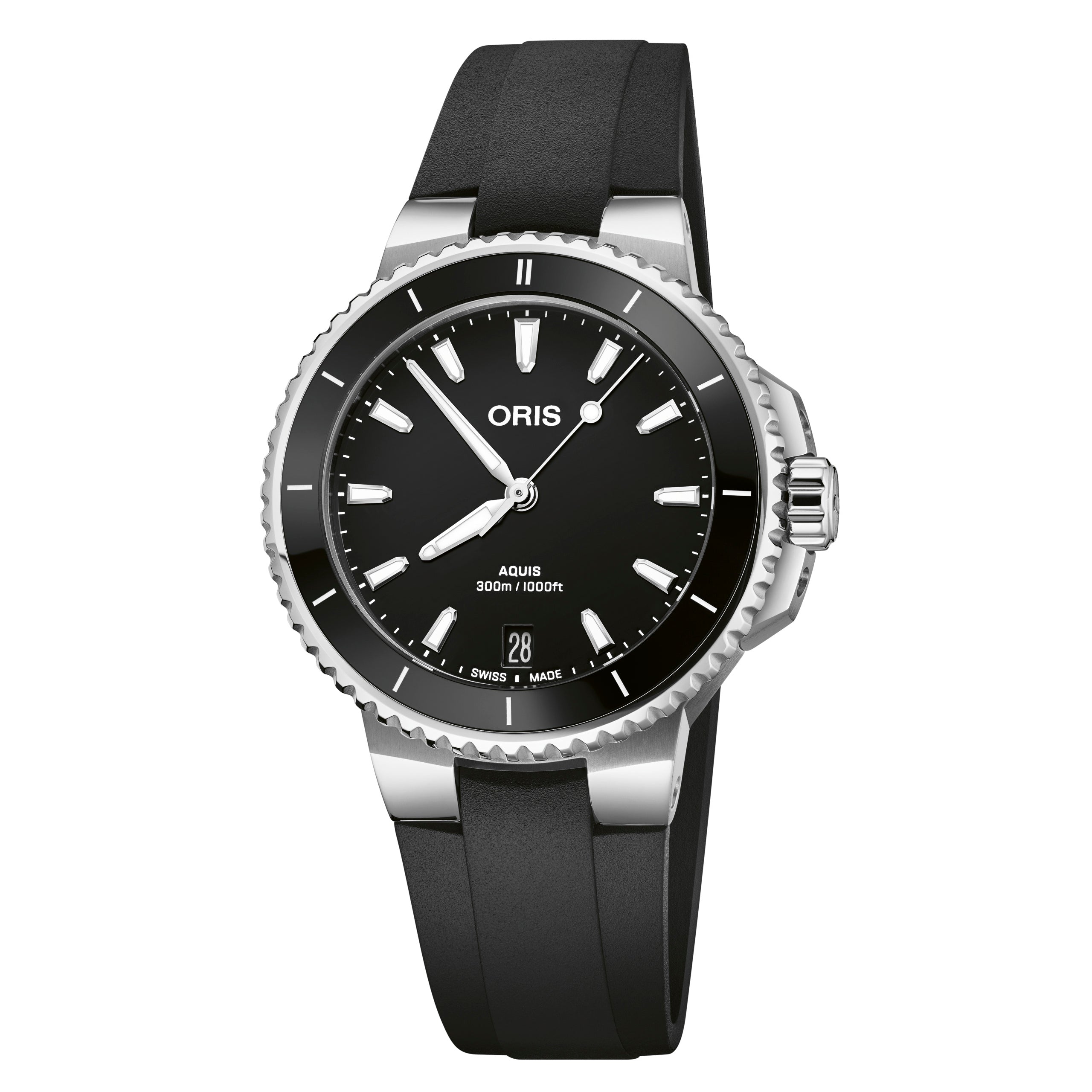 ORIS Aquis Date 36.5mm Automatic Diving Watch - Luxury Waterproof Wristwatch for Men, Perfect for Scuba Diving, Swimming & Everyday Wear
