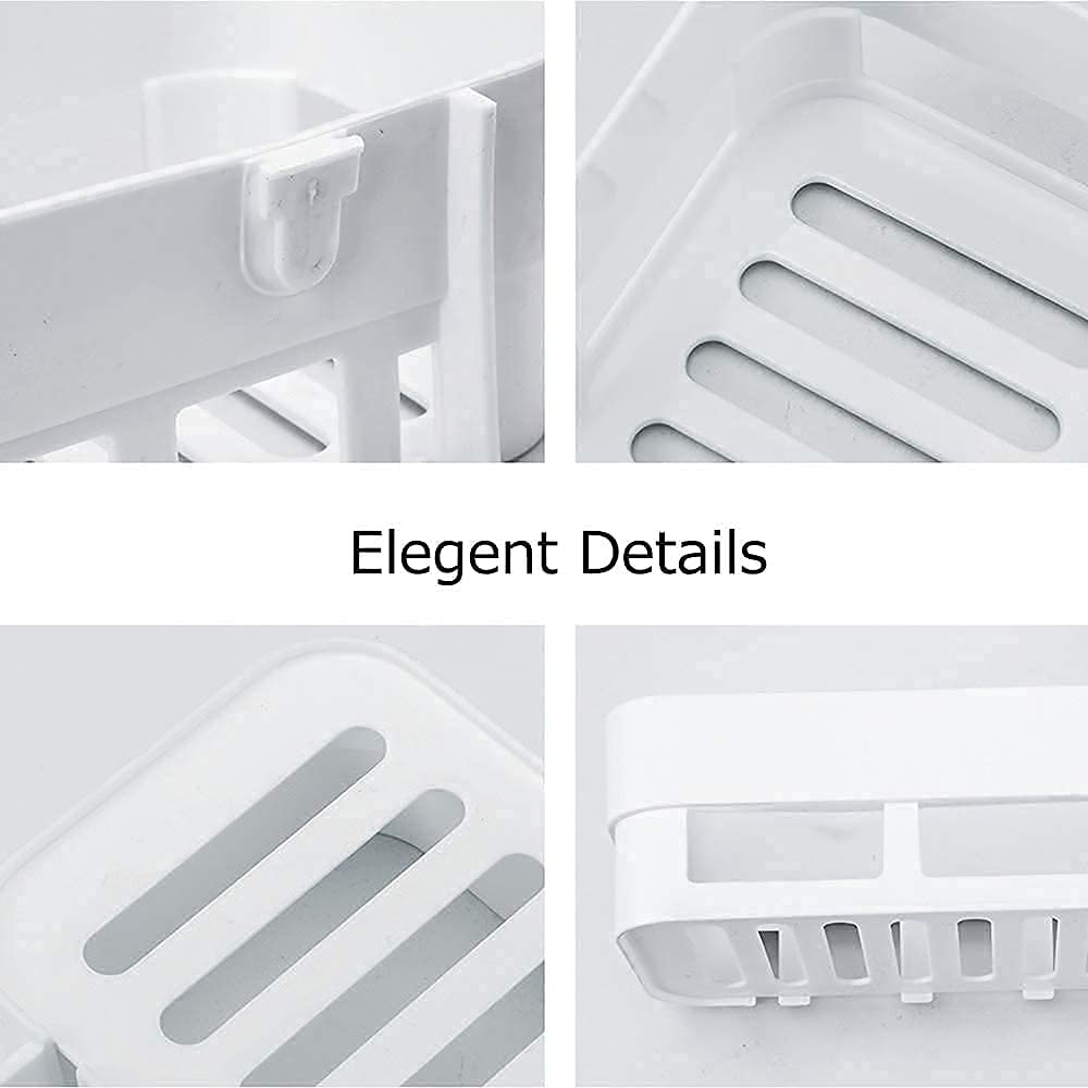 Rylan 4-Piece Bathroom Organizer Set - Wall-Mounted Self-Adhesive Shelves & Racks for Bathroom Storage | Space-Saving Bathroom Accessories for Shower, Toiletries & Towel Organization
