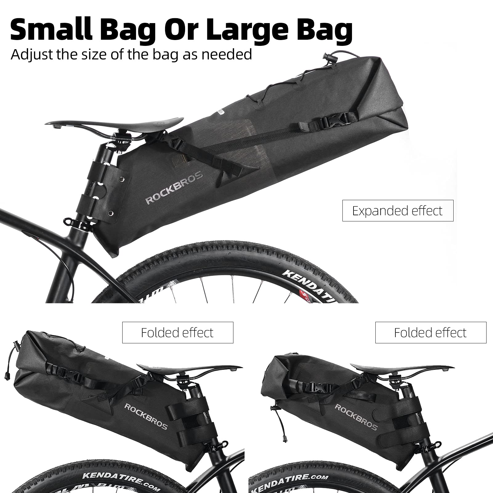 ROCKBROS Waterproof Bikepacking Bags - Large Capacity Bike Touring Panniers for Cycling Adventures | Perfect for Long-Distance Travel, Commuting & Outdoor Camping