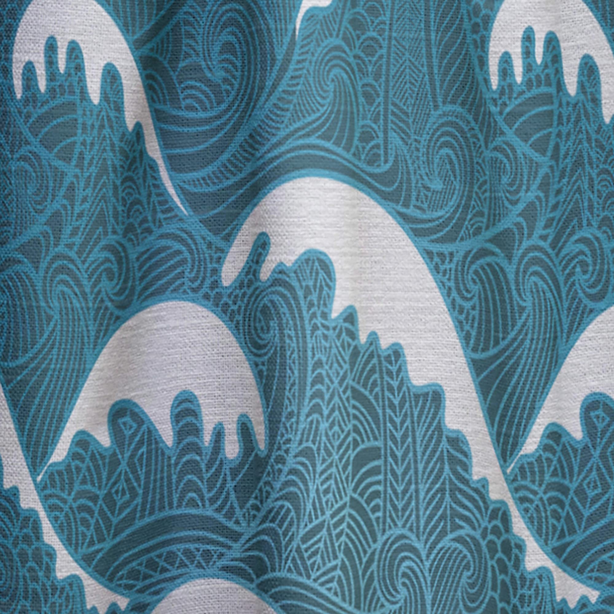 DesignQ 'Waves Pattern' Thermal Insulated Curtains - Single Panel 52x108 Inches - Blackout Drapes for Bedroom & Living Room - Perfect for Home Decor, Privacy & Light Control