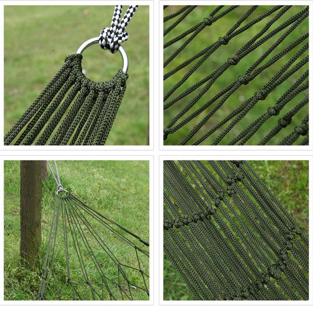 **BESPORTBLE 1PC Nylon Mesh Hammock - Portable Hanging Rope Swing Chair for Indoor & Outdoor Use, Camping, Travel, and Relaxation**