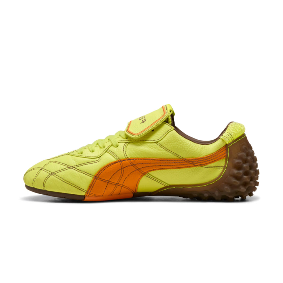 FENTY Avanti LS Stitched Sneakers - Lime Sheen Pumpkin Pie Color | Women's Fashion Running Shoes for Gym, Workout & Casual Wear