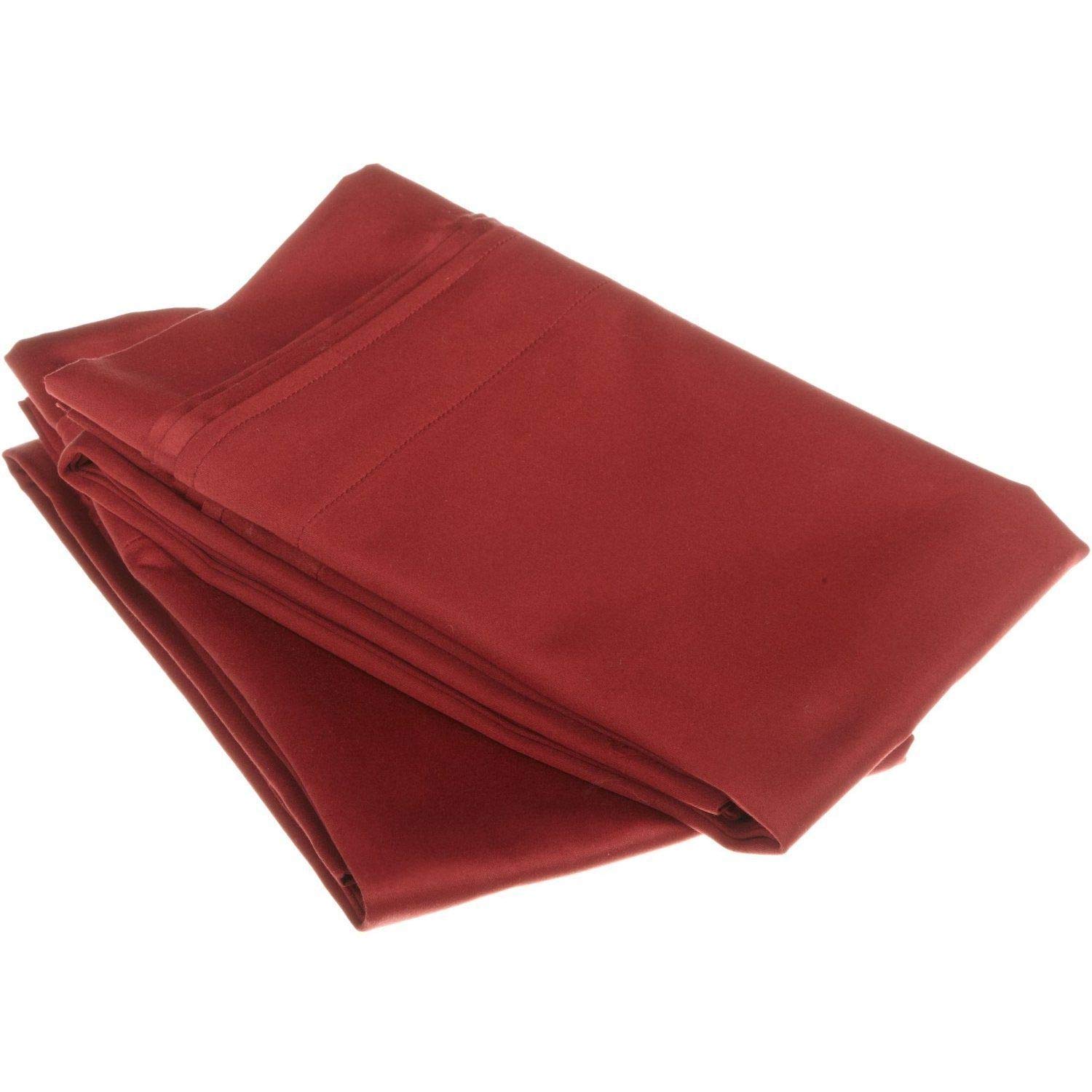 GoLinens Luxury 100% Pure Egyptian Cotton Pillowcases - 1000 Thread Count King Size (Burgundy) - Ultra Soft Bedding for Hotel & Home Use