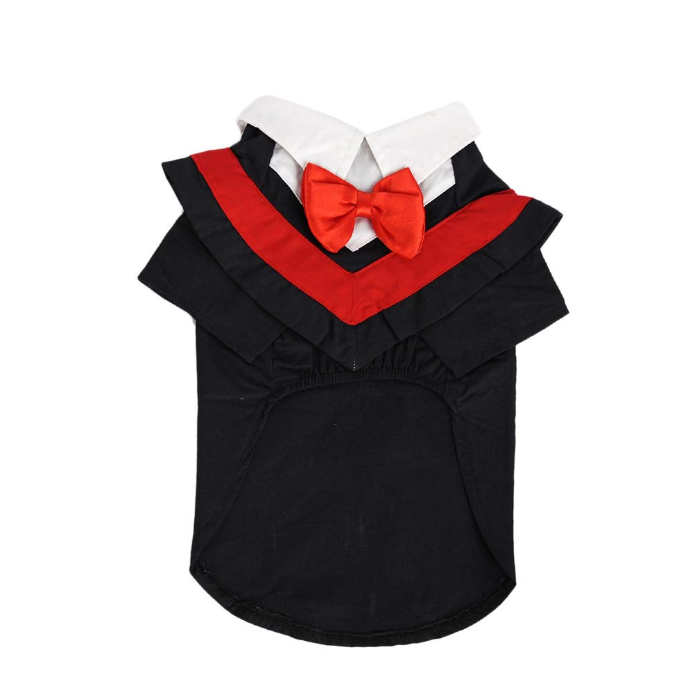 Cute Dog Costume - Graduation & Doctor Dress for Small Dogs - Pet Cosplay Outfit & Supplies (Size S) - Perfect for Halloween, Parties & Photo Shoots