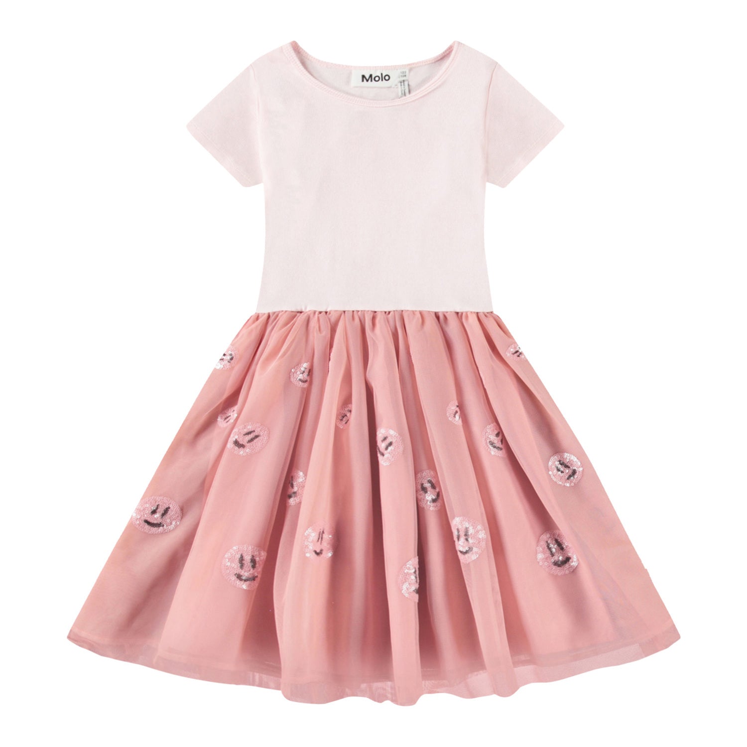 Molo Cyrusila Dress in Charlotte Pink - Floral Print Girls' Party Dress for Weddings, Birthday & Special Occasions