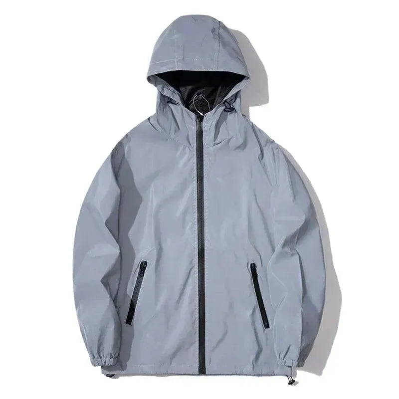 Stylish Hooded Casual Men's Jacket - Lightweight Comfortable Outdoor Winter Coat for Hiking, Travel & Daily Wear
