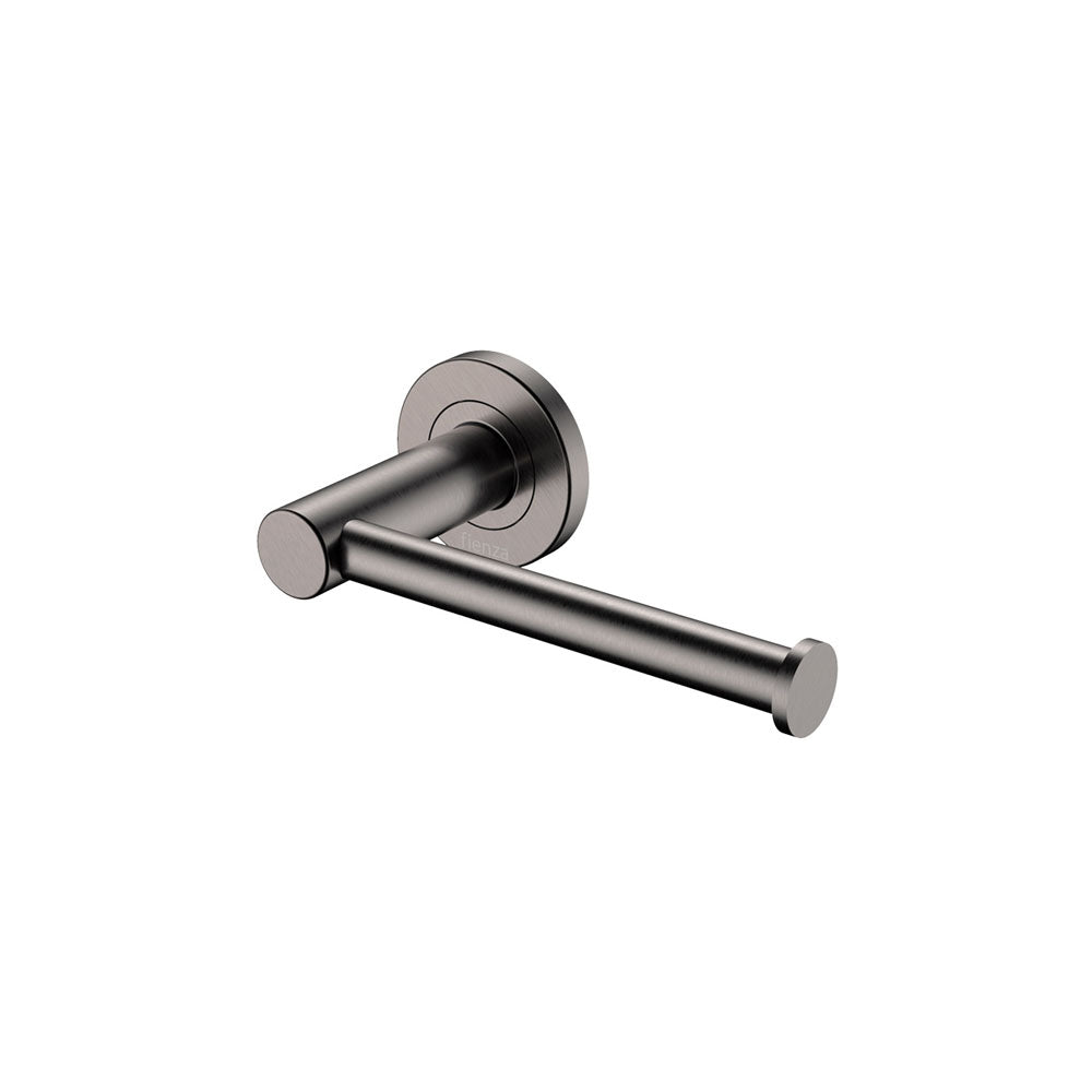 Fienza Kaya Roll Holder 82803GM - Premium Gunmetal Grey Toilet Paper Holder for Bathroom, Kitchen & RV - Durable & Stylish Home Decor Accessory