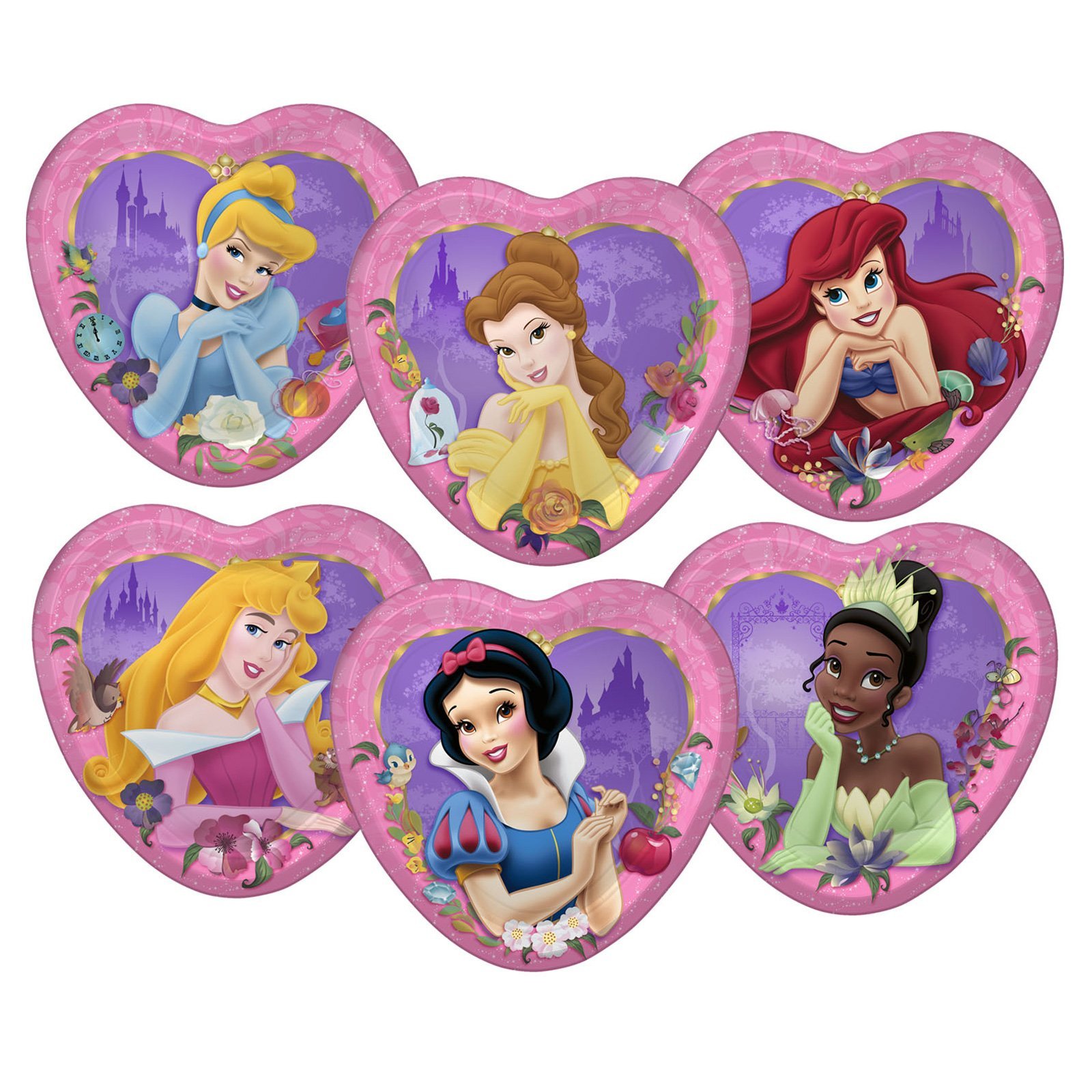 Disney Princess Dreams Dessert Plates Set of 1 - Elegant Party Tableware for Birthday, Wedding, Baby Shower & Tea Party Decorations