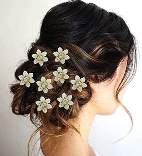 Elegant Pearl Hair Flair Hair Vien & Hair Pins Set - Golden Bridal Hair Accessories for Women & Girls (Combo 2208/2154) - Perfect for Weddings, Prom, Parties & Special Occasions
