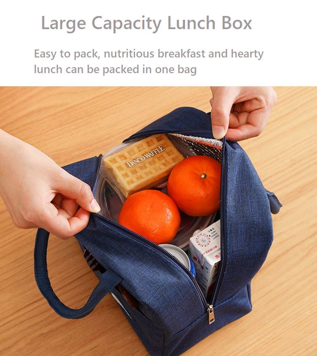 5.5L Insulated Lunch Bag for Women - Portable Reusable Small Lunch Box with Gray Bear Design, Perfect for Work, School, Picnics & Outdoor Activities (Size S, Gray)