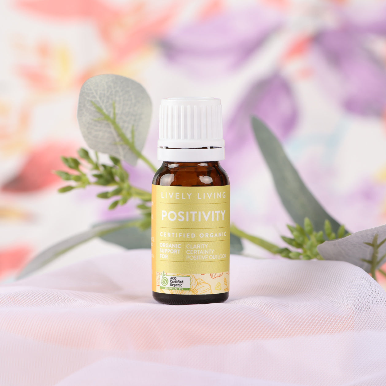 Organic Positivity Essential Oil 10ml - 100% Pure Aromatherapy Oil for Diffusers, Massage & Relaxation - Boost Mood & Reduce Stress