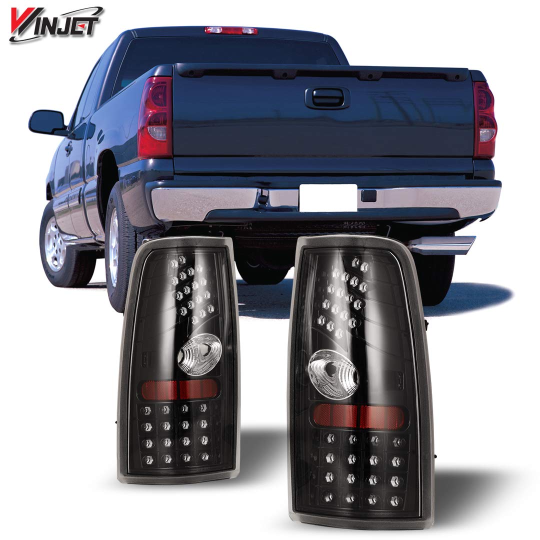 Winjet Street Series LED Tail Lights for 1999-2006 Chevrolet Silverado & 1999-2003 GMC Sierra - Smoked Lens, Waterproof, DOT Approved - Upgrade Your Truck's Style & Night Visibility