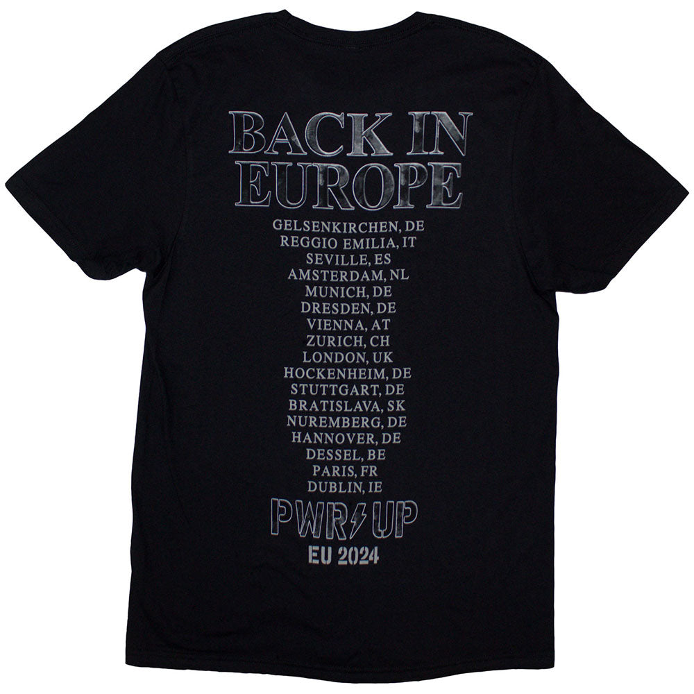 AC/DC Back In Black EU Tour 2024 Vintage Rock Band T-Shirt - Unisex Concert Tee for Music Fans & Gift Ideas