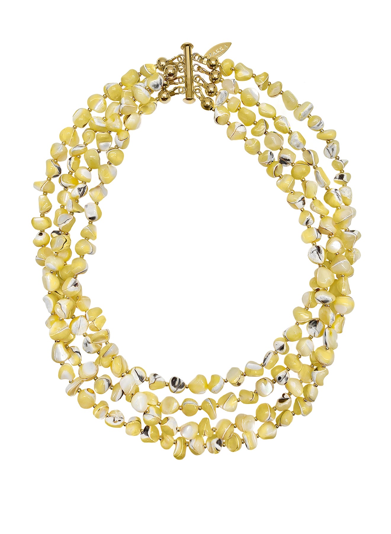 Natural Yellow Shell Multi-Layer Necklace for Women - Boho Beach Jewelry, Layered Statement Piece for Summer Outfits & Vacations