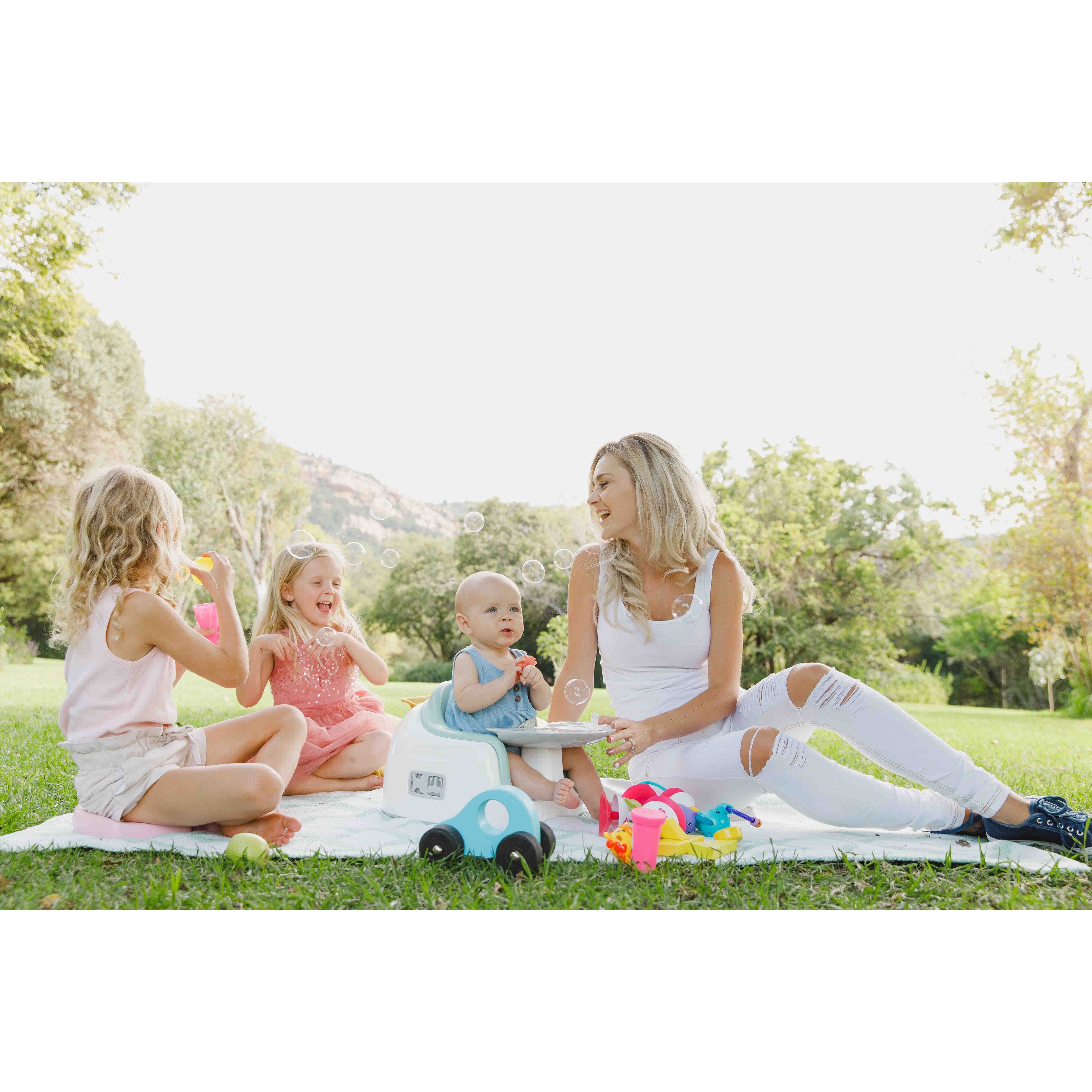 Bumbo Elipad Baby Floor Seat - Soft Pink for Infants 4-12 Months | Perfect for Playtime, Learning & Feeding Support