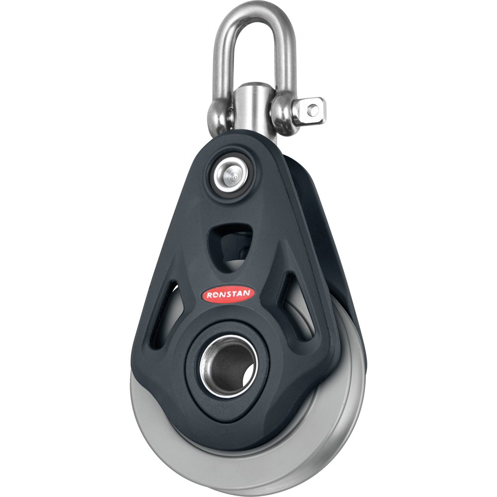 Ronstan Series 75 Core Block - Single Aluminum Rope Wire Sheave Pulley for Marine Sailing & Rigging Applications