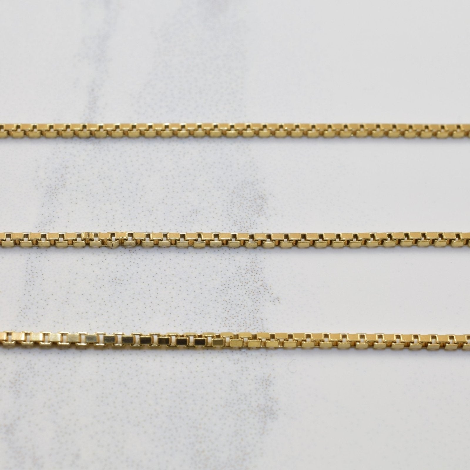 10K Yellow Gold Box Chain Necklace for Women - 23 Inches | Elegant Layering Piece for Everyday Wear & Special Occasions